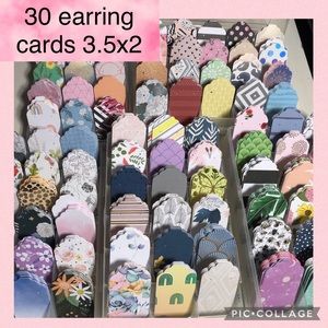 30 assorted earring cards display holders